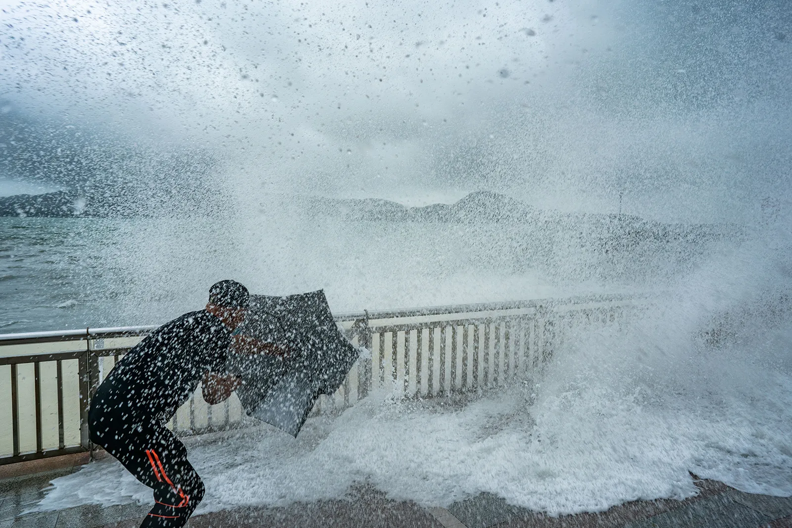 Bracing for a storm.