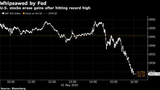 U.S. Stocks Fall, Dollar Rises on Powell Remarks: Markets Wrap