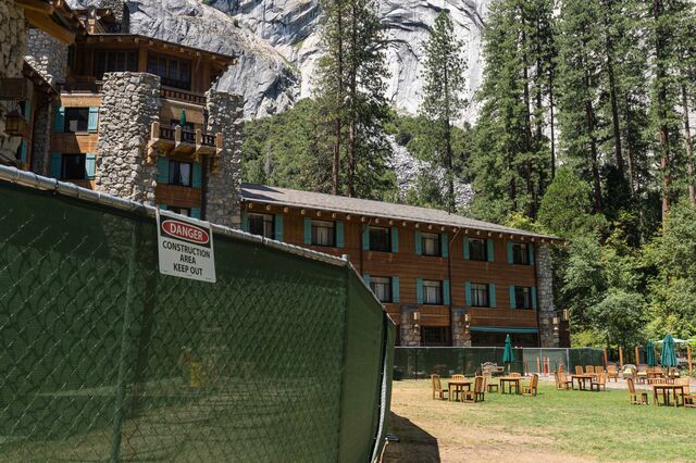 The Ahwahnee under further construction in July.