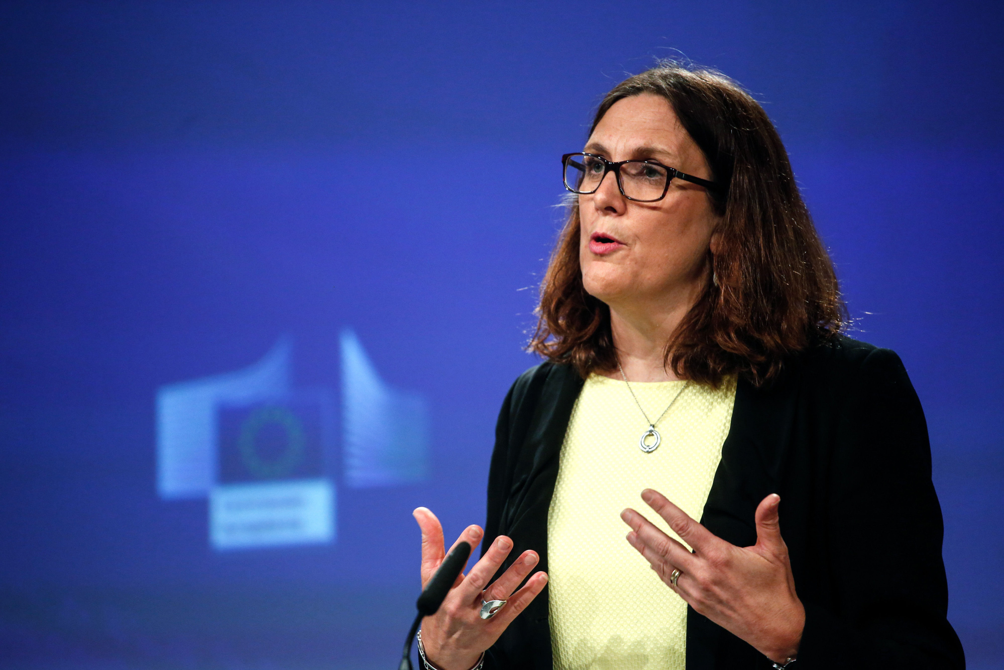 Malmstrom Touts Global Support as OECD Race Enters Home Stretch - Bloomberg