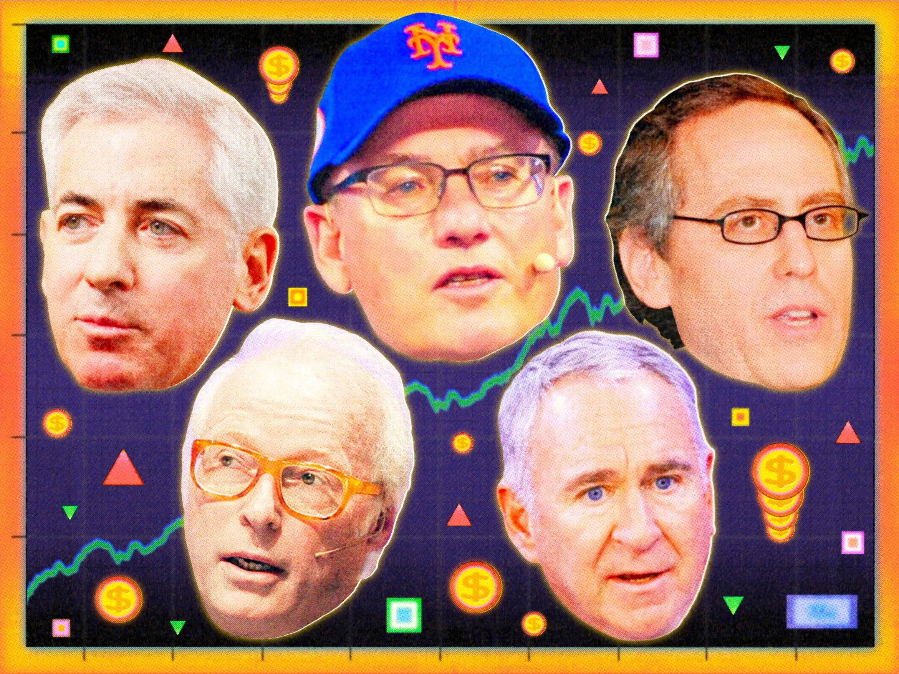 Left to right: Bill Ackman, Izzy Englander, Steve Cohen, Ken Griffin, David Shaw