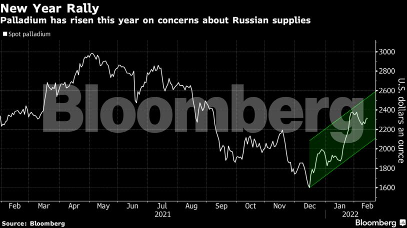 Palladium has risen this year on concerns about Russian supplies