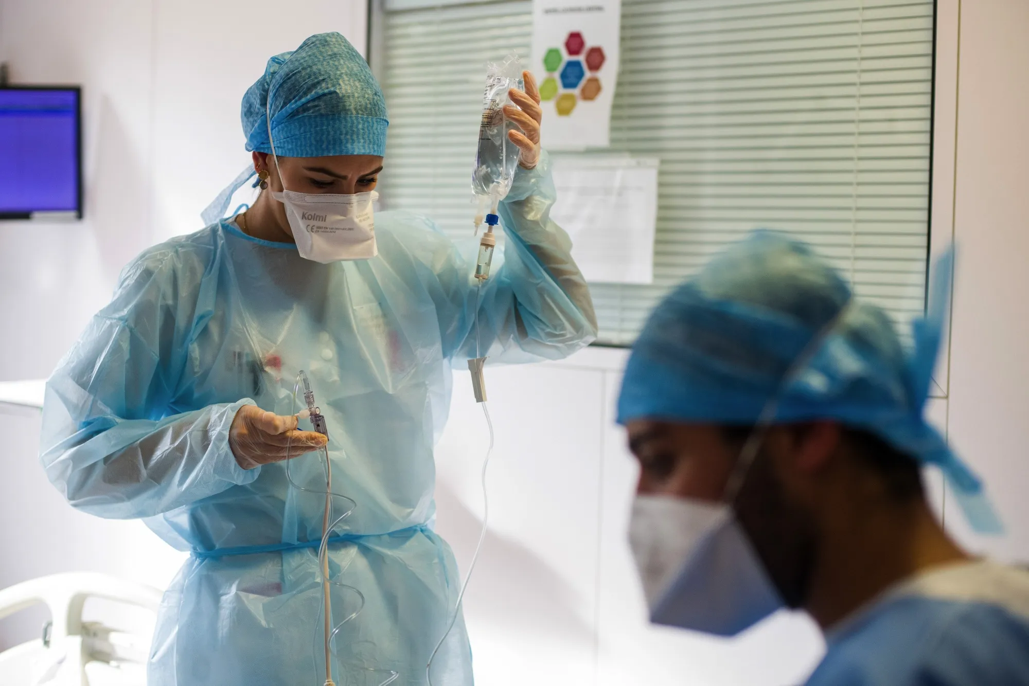 Covid-19 patients now occupy 57.5% of France’s intensive-care beds, rising by almost 3 percentage points from Monday and up from 42.9% a week ago, according to health authorities.