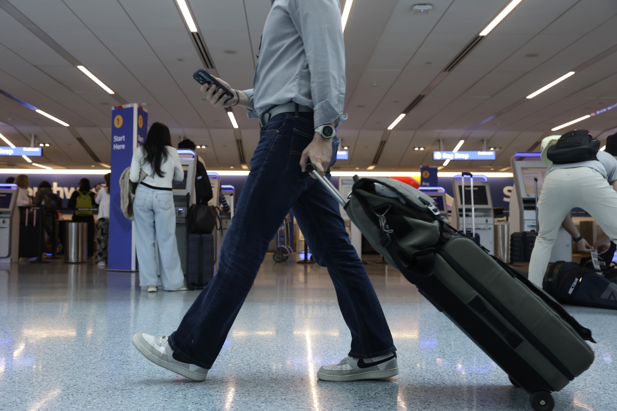 An airport.