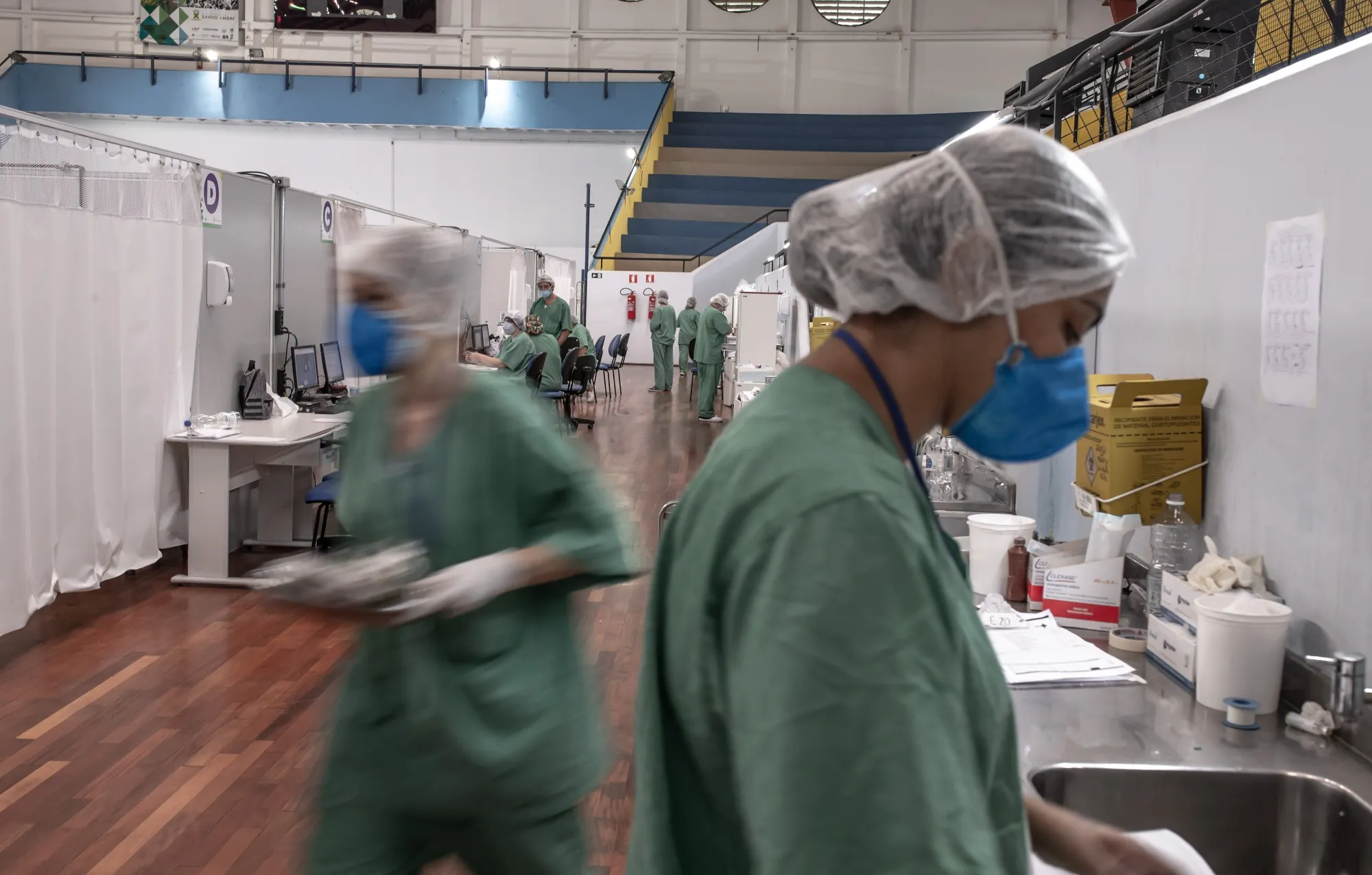 Covid-19 Field Hospital At Pedro Dell'Antonia Sports Complex As Brazil Surpasses 10 Million Infections