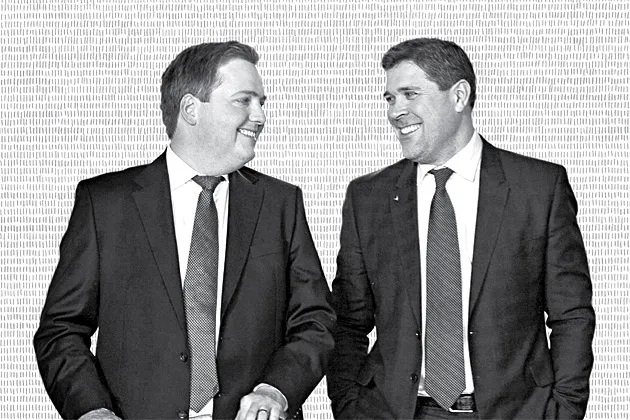 Gunnlaugsson (left) leads the Progressive Party. Benediktsson leads the Independence Party