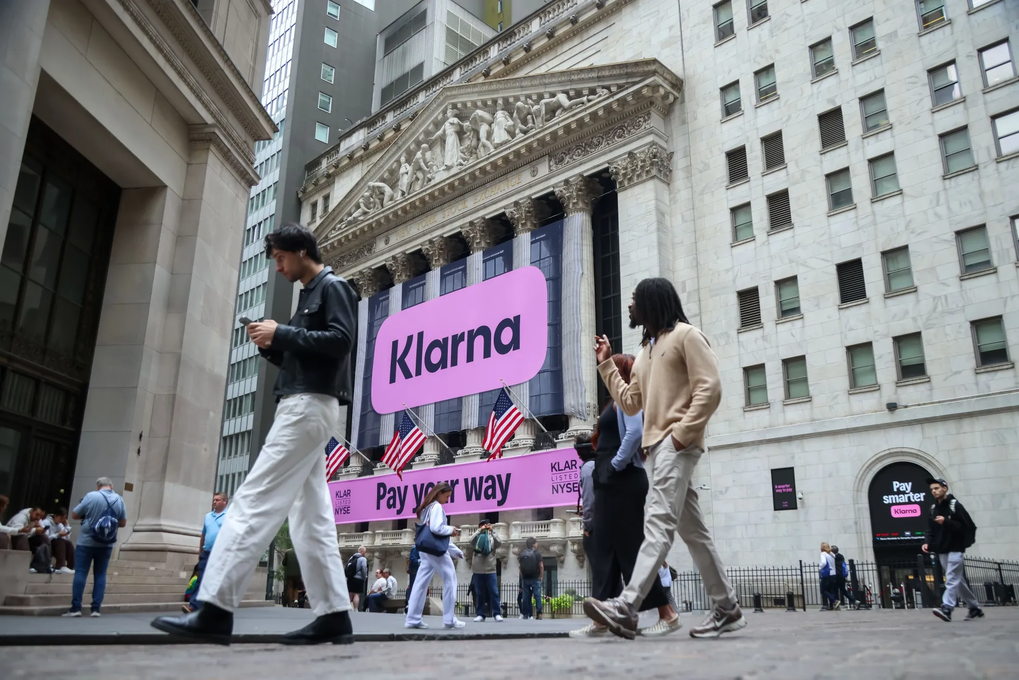 The Klarna Group Plc listing at the NYSE in 2025.