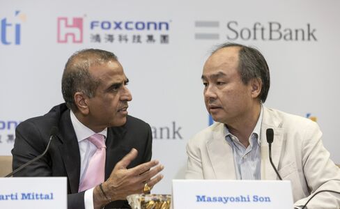 Sunil Mittal and Masayoshi Son