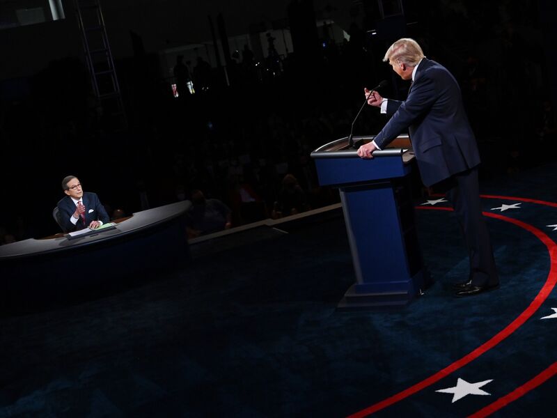 First Presidential Debate Between Donald Trump And Democratic Candidate Joe Biden