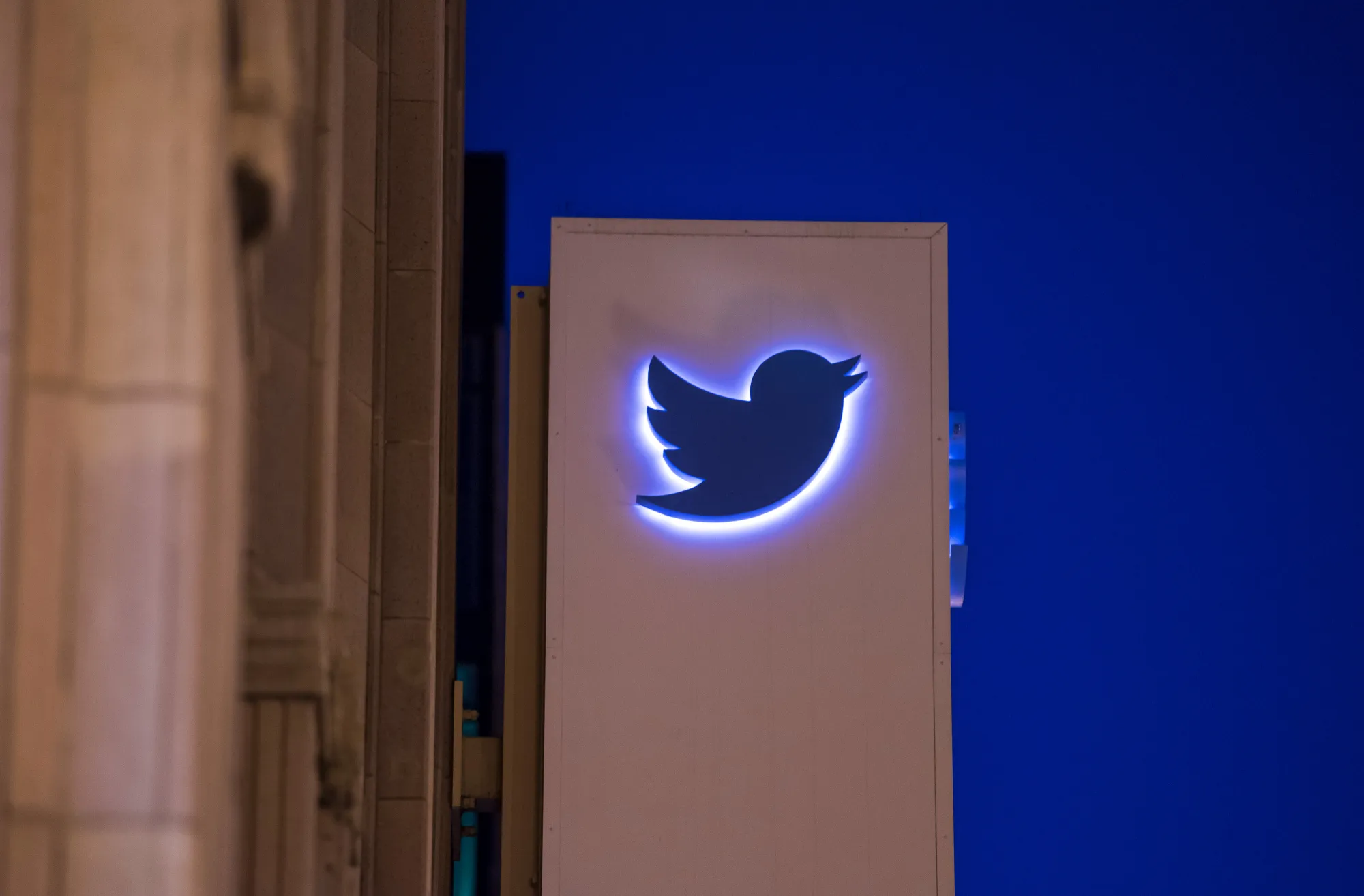 Twitter Inc. signage is displayed outside of the company's headquarters in San Francisco, California, U.S.,
