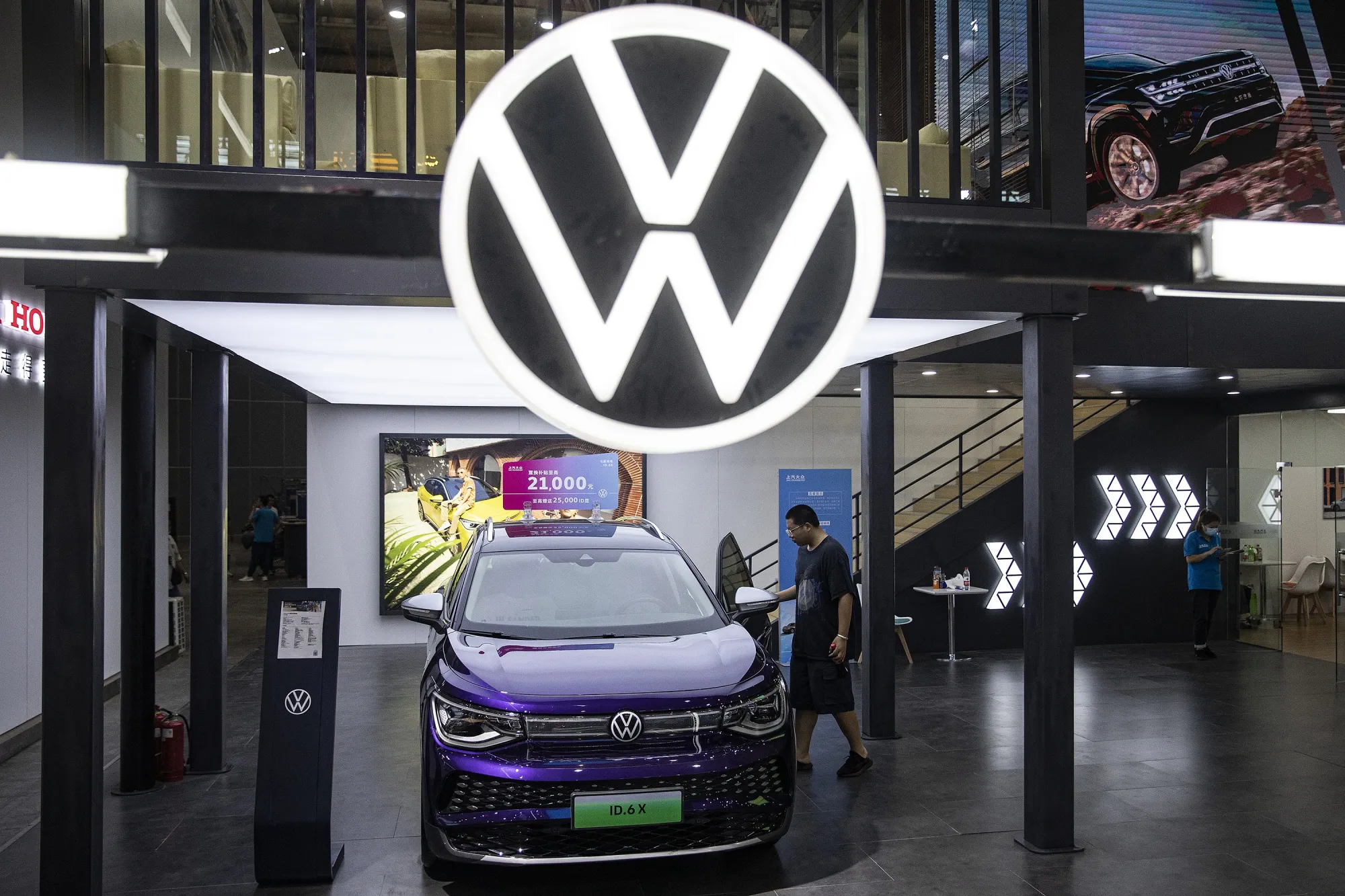 A Volkswagen ID.6X during the 2022 Central China International Auto Show in Wuhan.