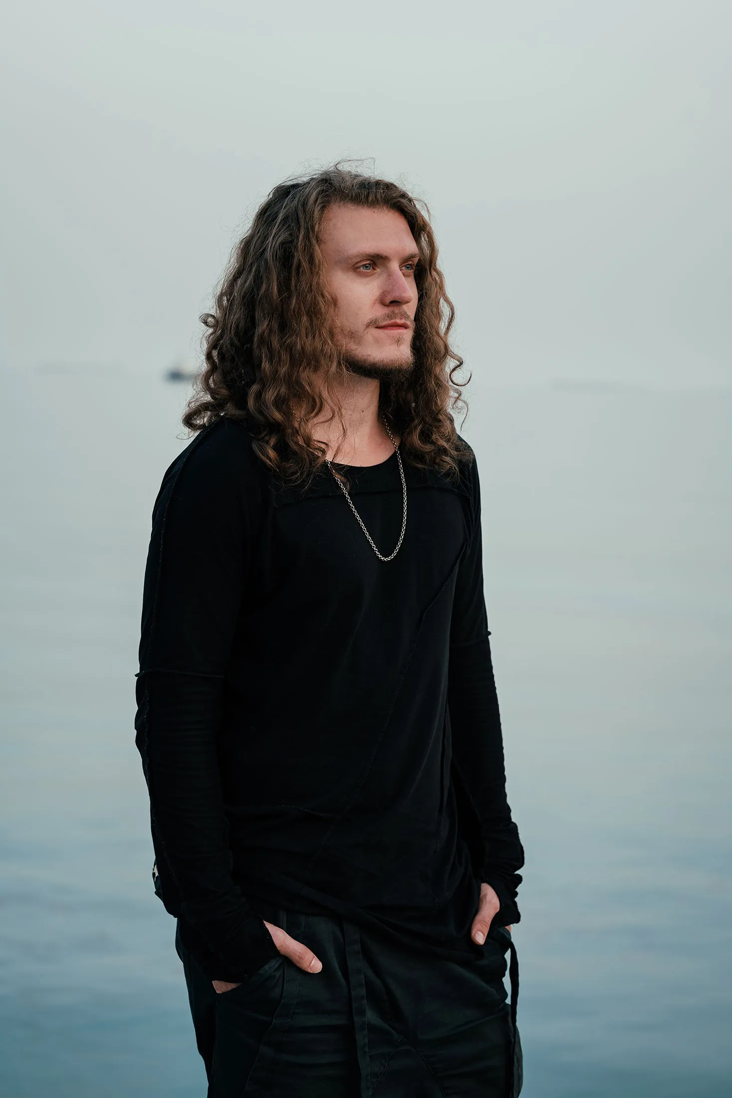 Russian software engineer Nikita Shembel on the waterfront in Baku, Azerbaijan.&nbsp;