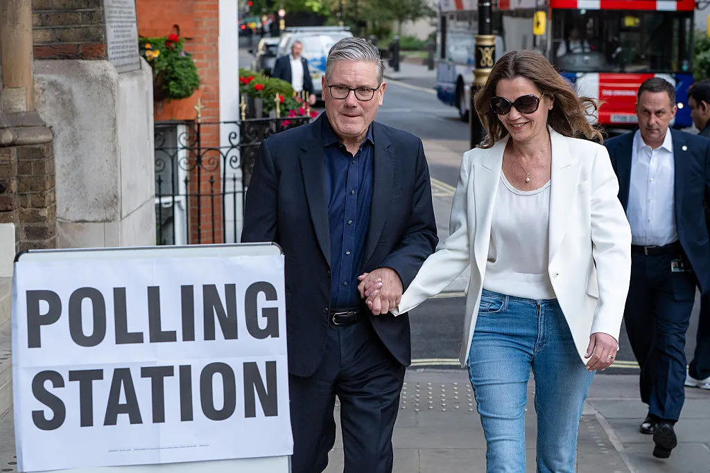 Keir Starmer and his wife Victoria Starmer.&nbsp;