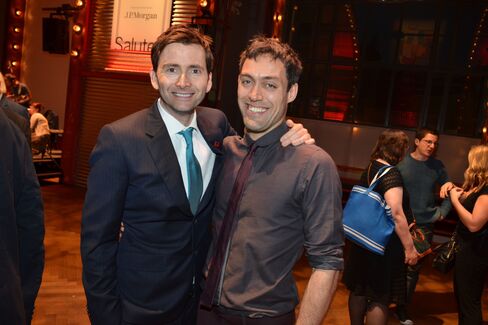 Two kings: David Tennant (Richard II) and Alex Hassell (Henry V)