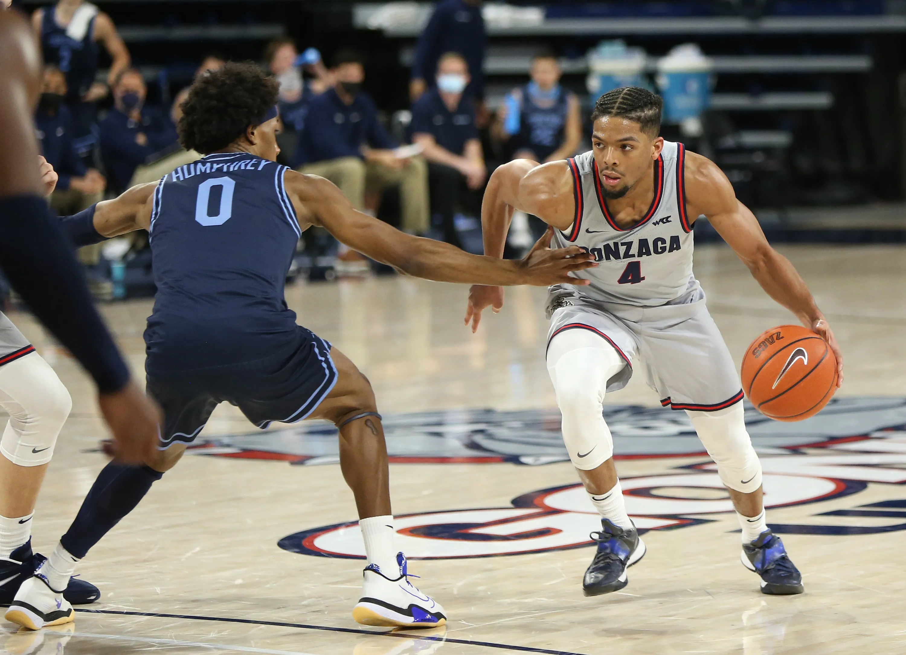 Aaron Cook of the Gonzaga Bulldogs drives in during a game against the&nbsp;San Diego Toreros&nbsp;on Feb. 20.