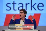 Annegret Kramp-Karrenbauer speaks during the CDU convention in Leipzig, on Nov. 22.
