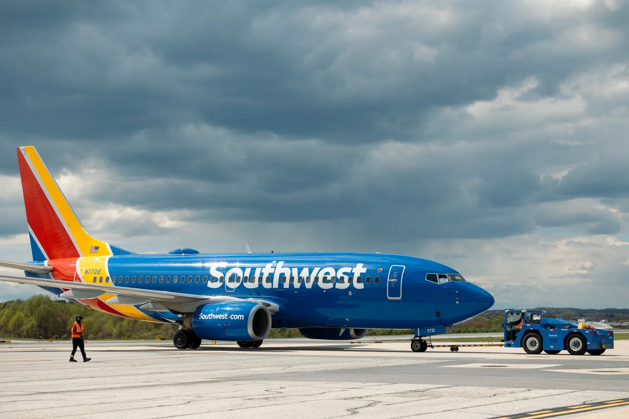 A Southwest Airlines Boeing 737-700 airplane.
