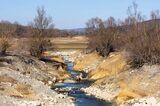 Low Waters at France's Montbel Reservoir During Driest Winter on Record