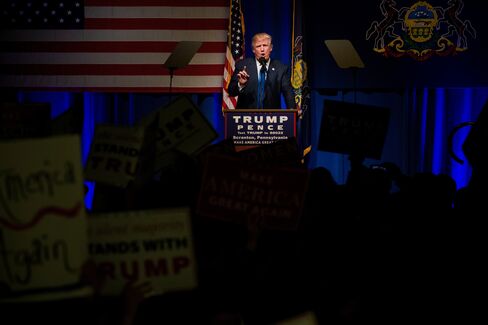 Trump speaks in Scranton, Pennsylvania, on Nov. 7.