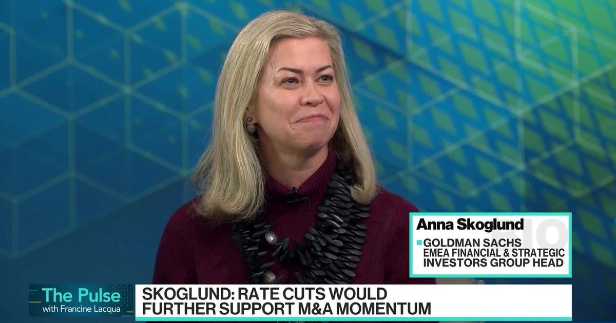 bloomberg.com - M&A Volumes Up 40% & Momentum To Continue, Goldman's Skoglund Says