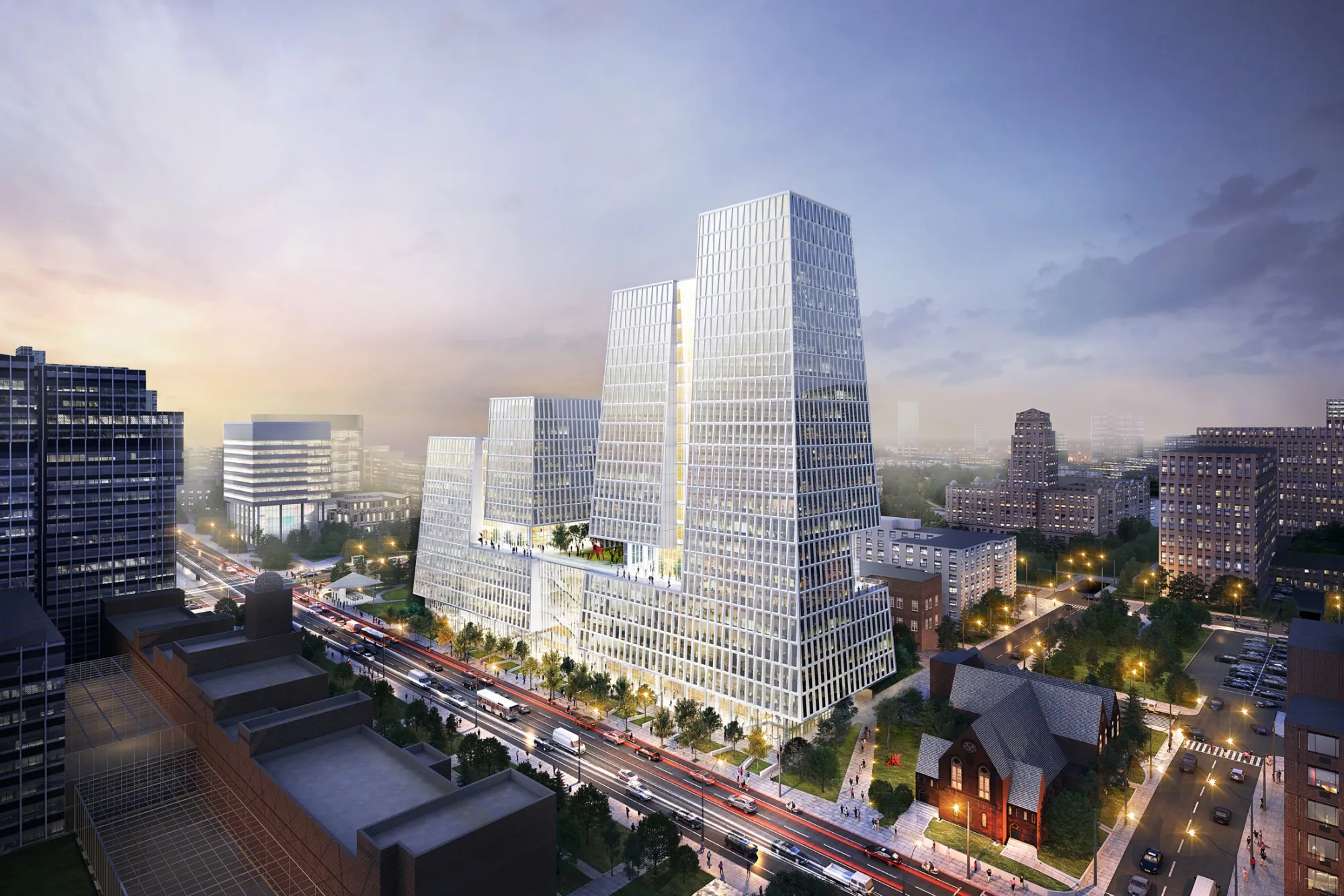 A rendering of the University of Toronto’s artificial intelligence complex.