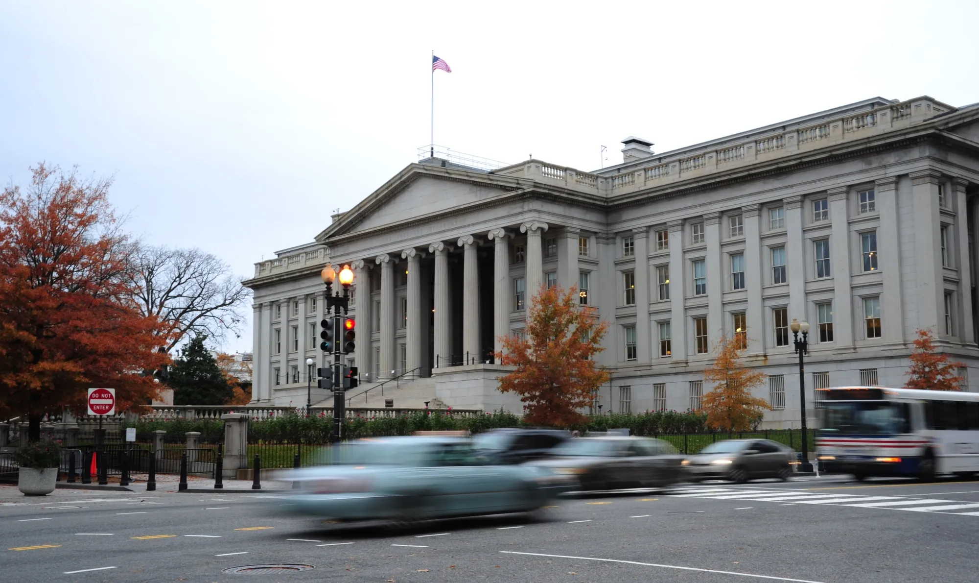 The US Treasury in Washington, DC.