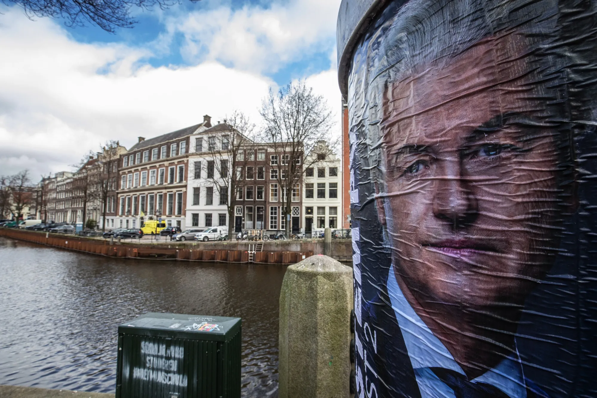 An election campaign poster featuring Geert Wilders,&nbsp;in Amsterdam.&nbsp;
