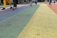 rainbow sidewalk