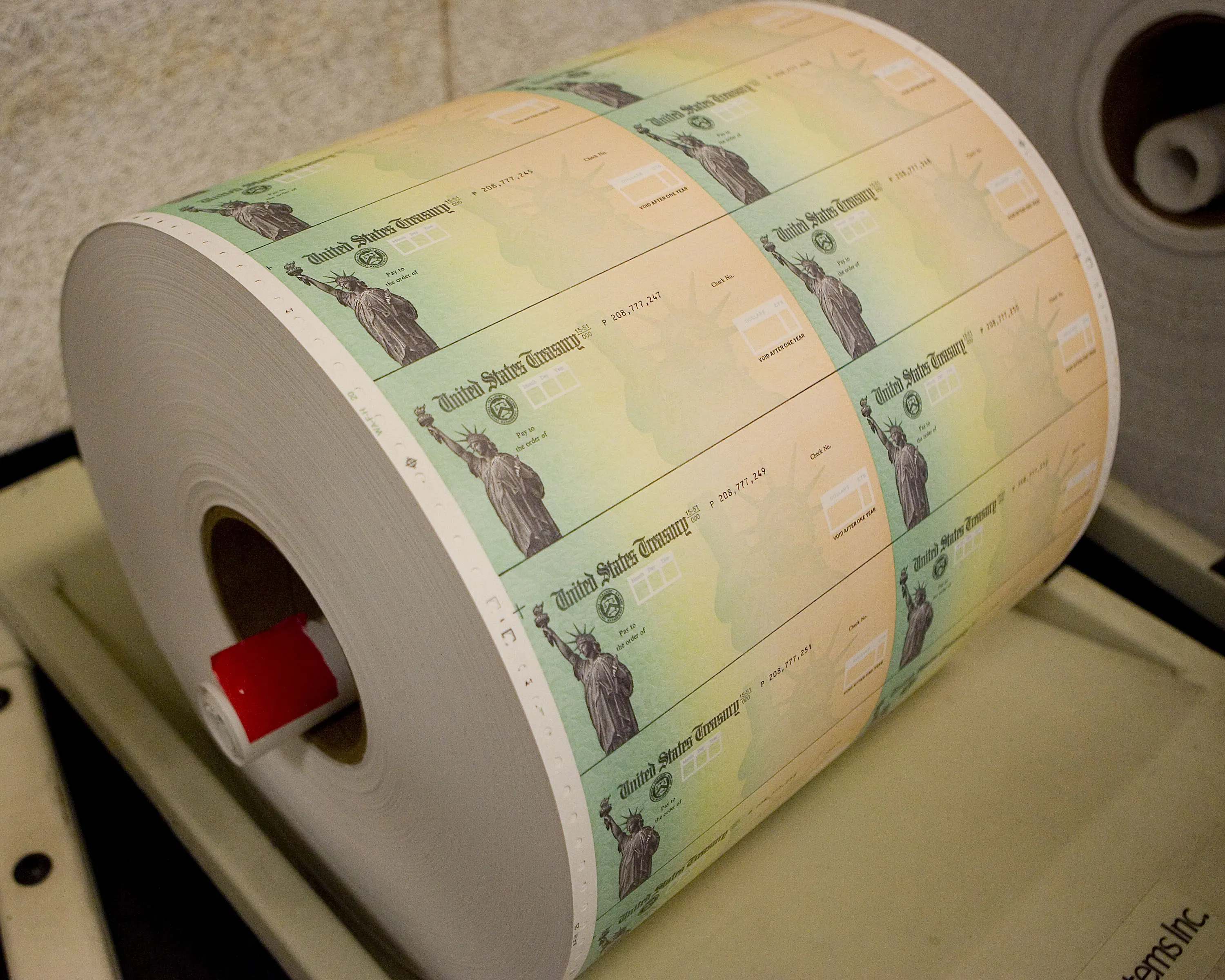 Economic Stimulus Package Tax Rebate Checks Printed