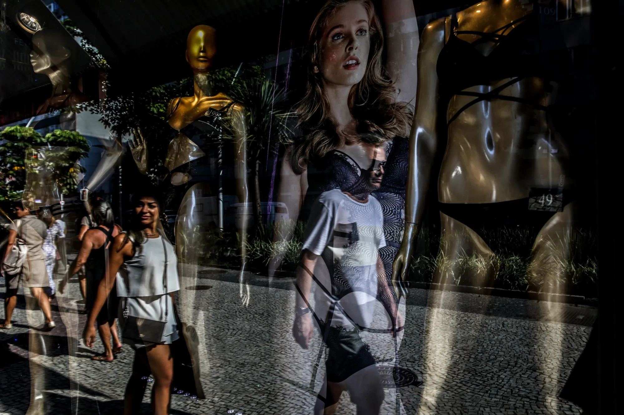 Shoppers in the Ipanema neighborhood of Rio de Janeiro.