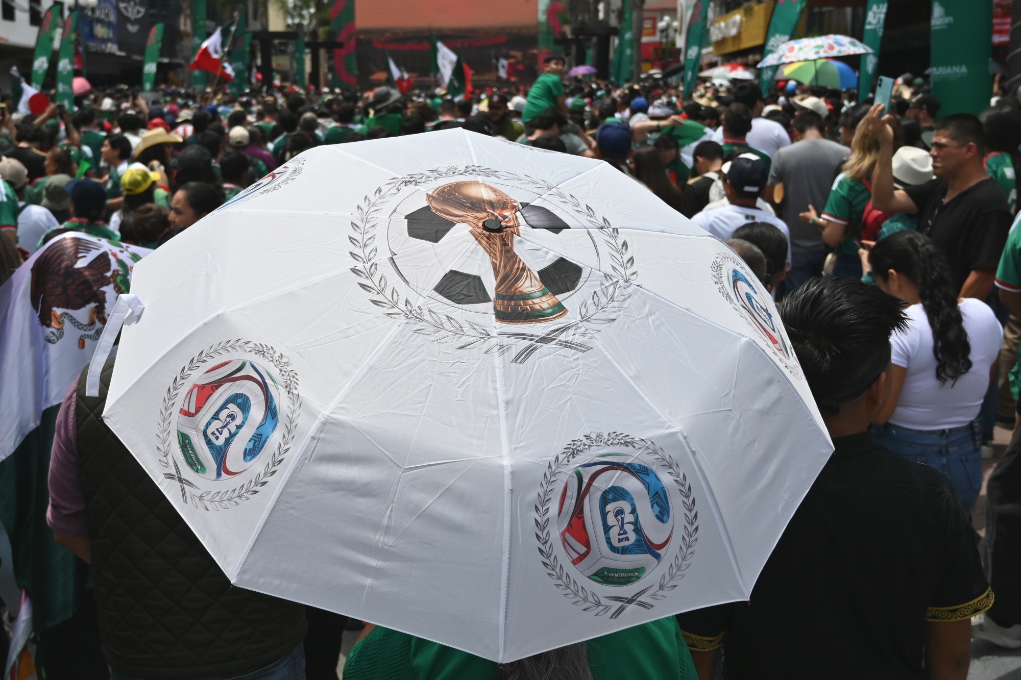Soccer fans in Tijuana, Mexico.
