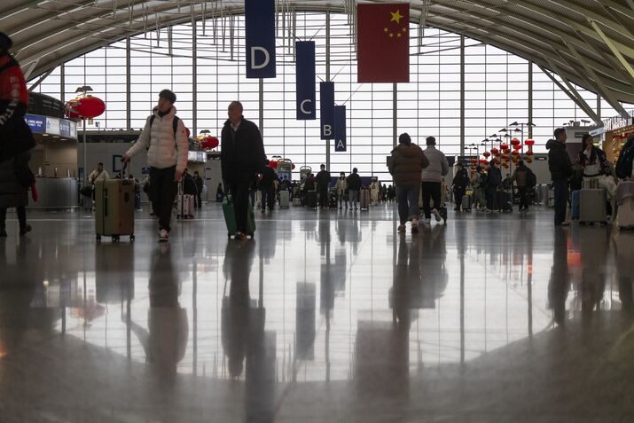 Lunar New Year Travellers at Shanghai Airport