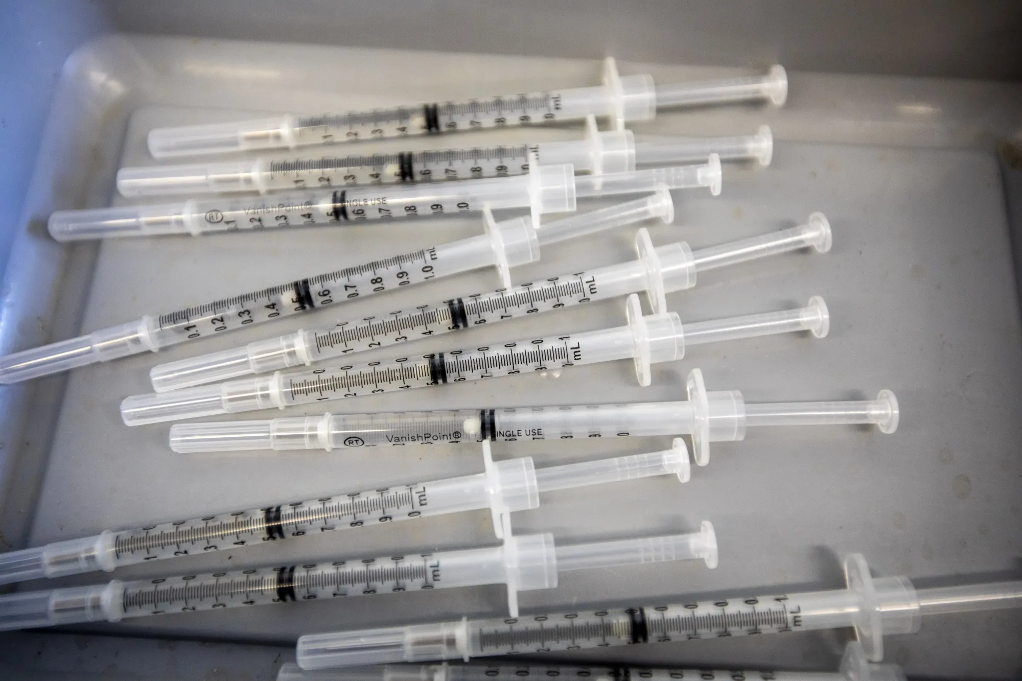 Monkeypox vaccines at a vaccination site in West Hollywood, California.