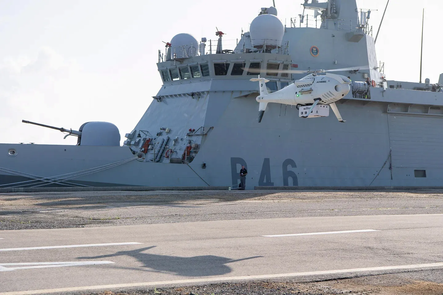 A drone during the Robotic Experimentation and Prototyping with Maritime Unmanned Systems (REPMUS) NATO exercise in Troia, Portugal.