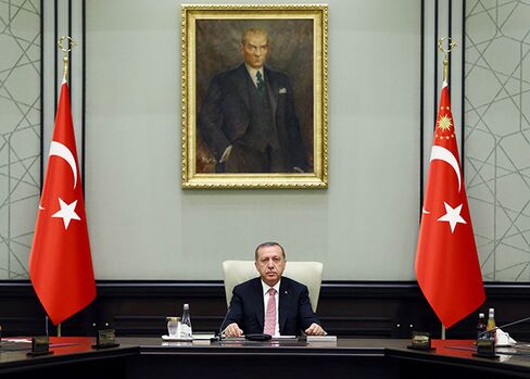 Erdogan chairs a meeting of the National Security Council in Ankara, on July 20.