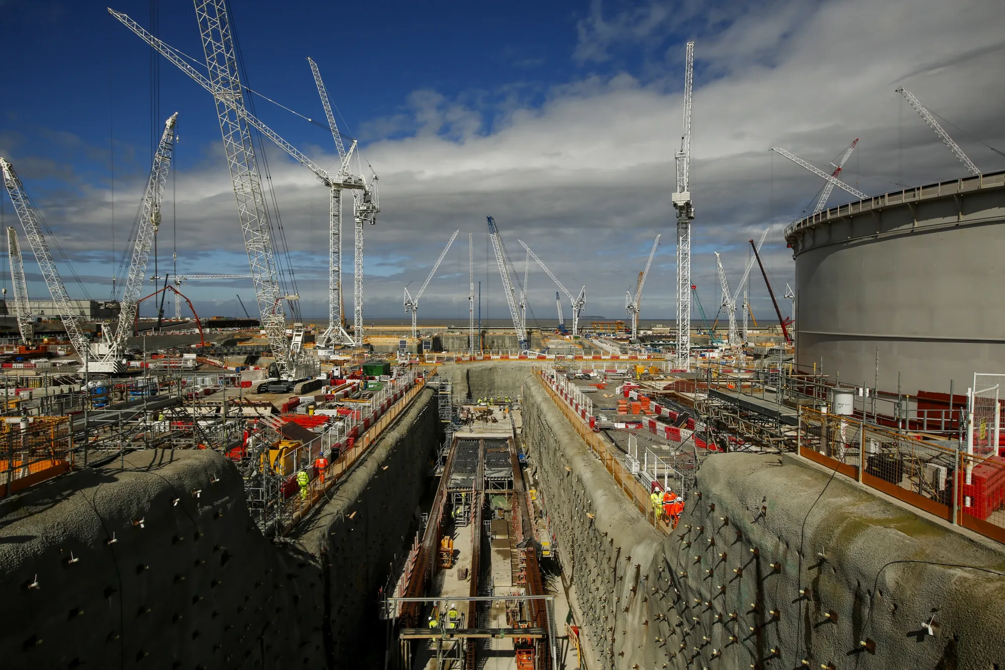 World's Biggest Crane Starts Work At Electricite de France SA's Hinkley Point Point C Nuclear Power Station
