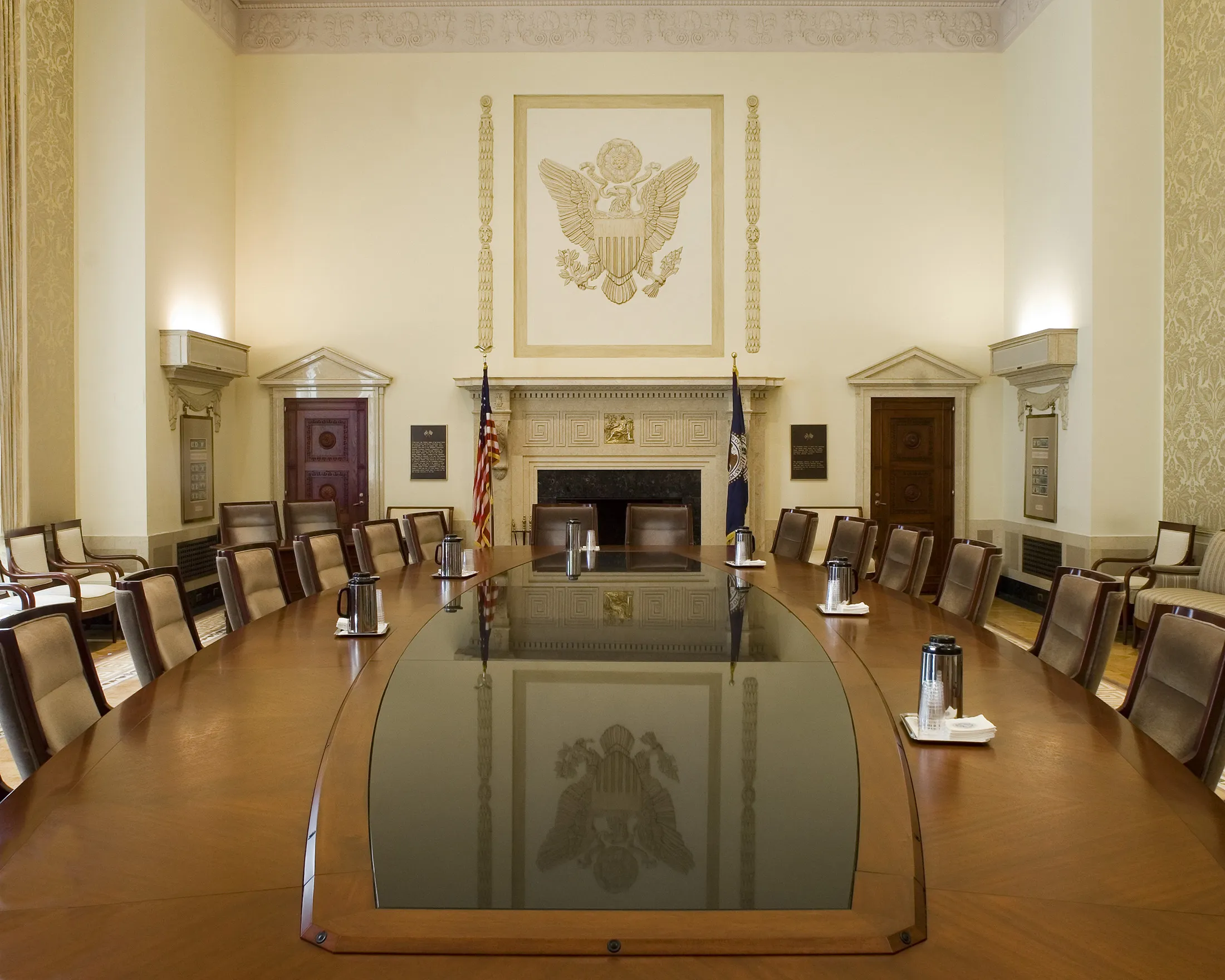 The boardroom at the Fed’s Marriner S. Eccles building.