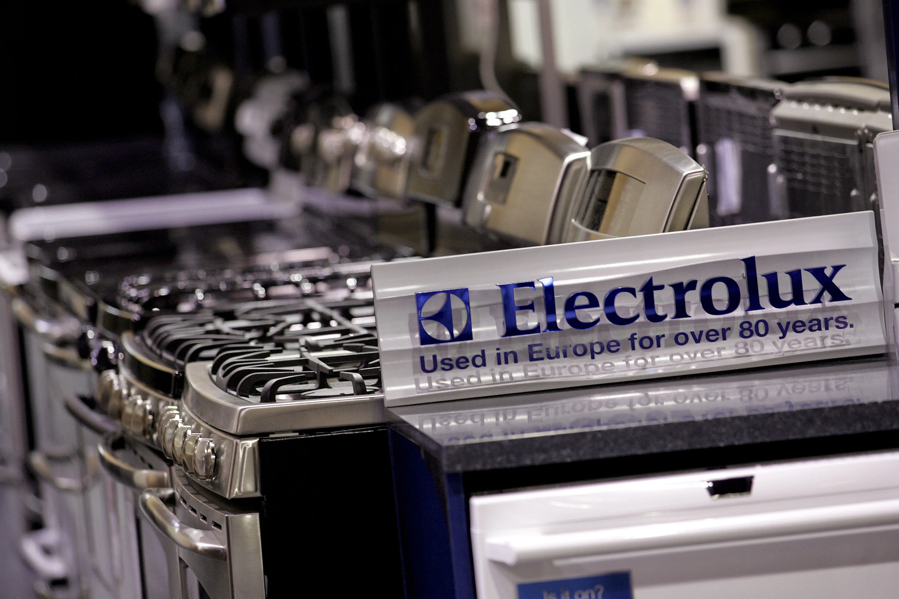 Electrolux kitchen ranges at a store&nbsp;in Garner, North Carolina.