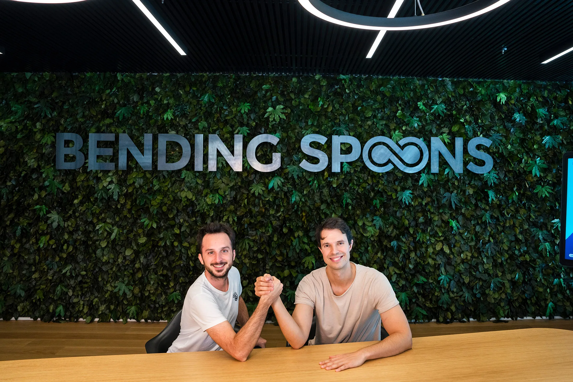 Bending Spoons CEO Luca Ferrari, right, with Federico Simionato, Evernote’s product lead.