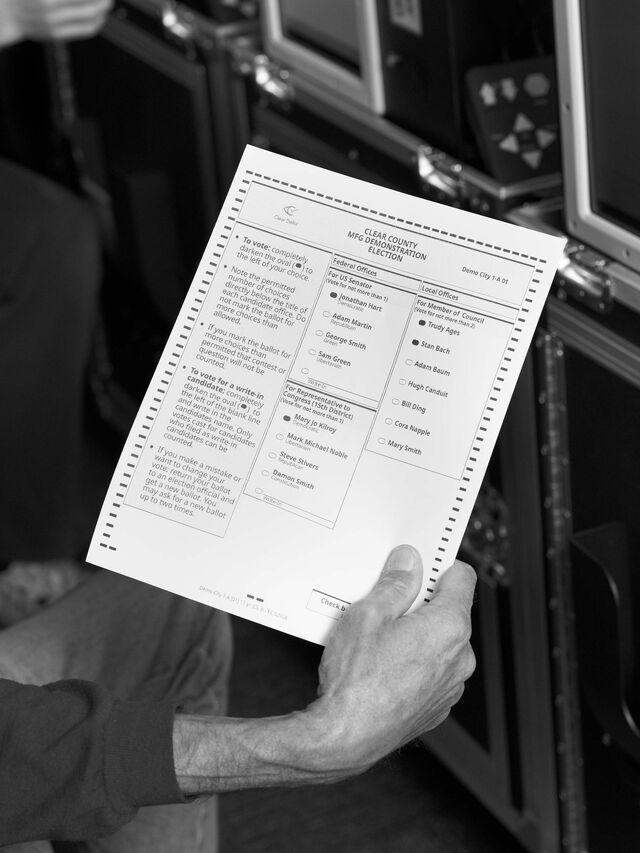 Hand marked ballot