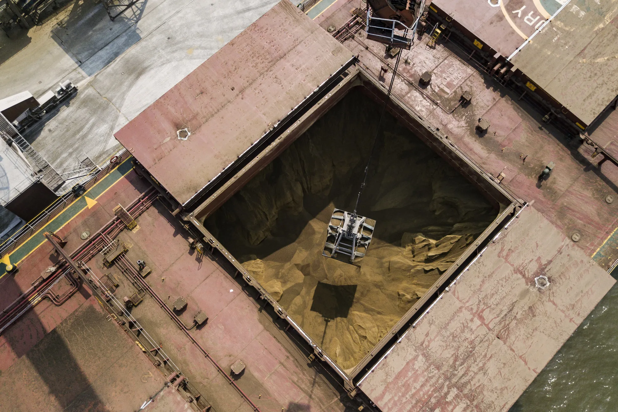 Operations at a Nantong Cereals & Oils Transfer Co. Port Facility