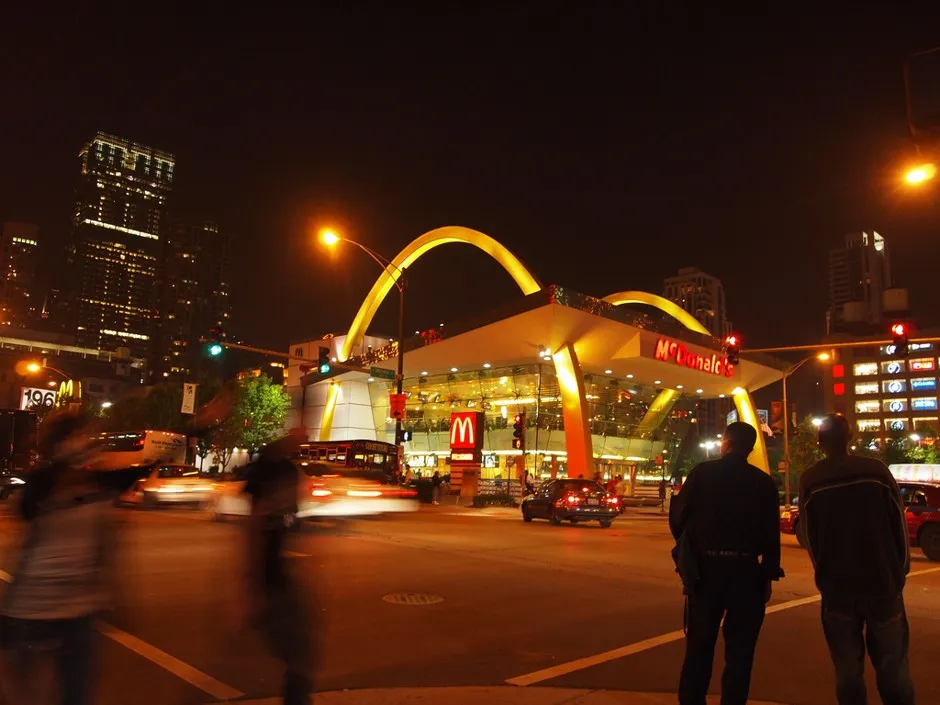 The "Rock & Roll" McDonald's in Chicago. Another McDonald's in the Southside was one of the first African American owned franchises.