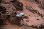Damage following the Fundao Dam burst in Mariana, Minas Gerais state, Brazil, in 2015.