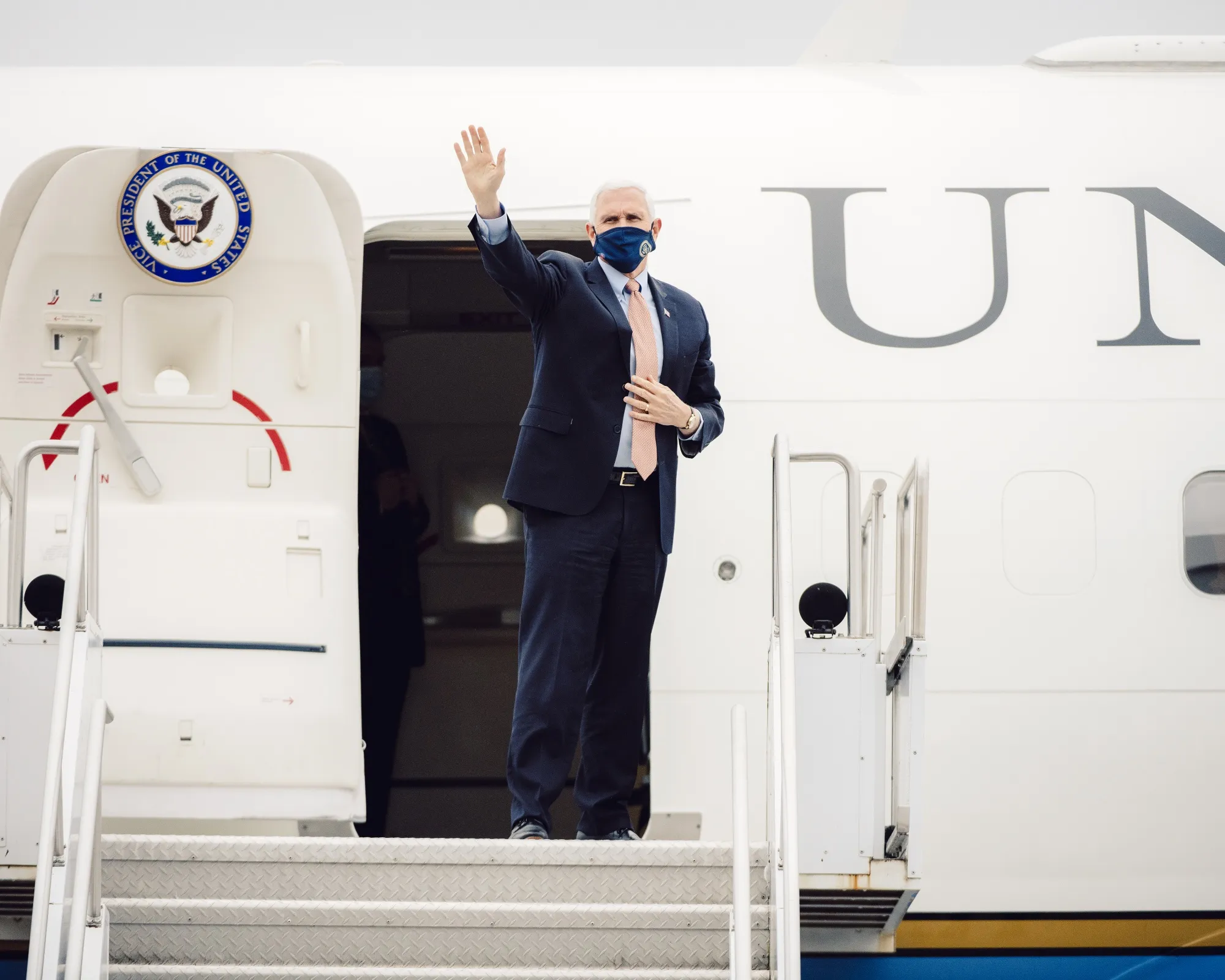 Vice President Mike Pence boards Air Force Two&nbsp;in Memphis, Tennessee, on Dec. 3.&nbsp;