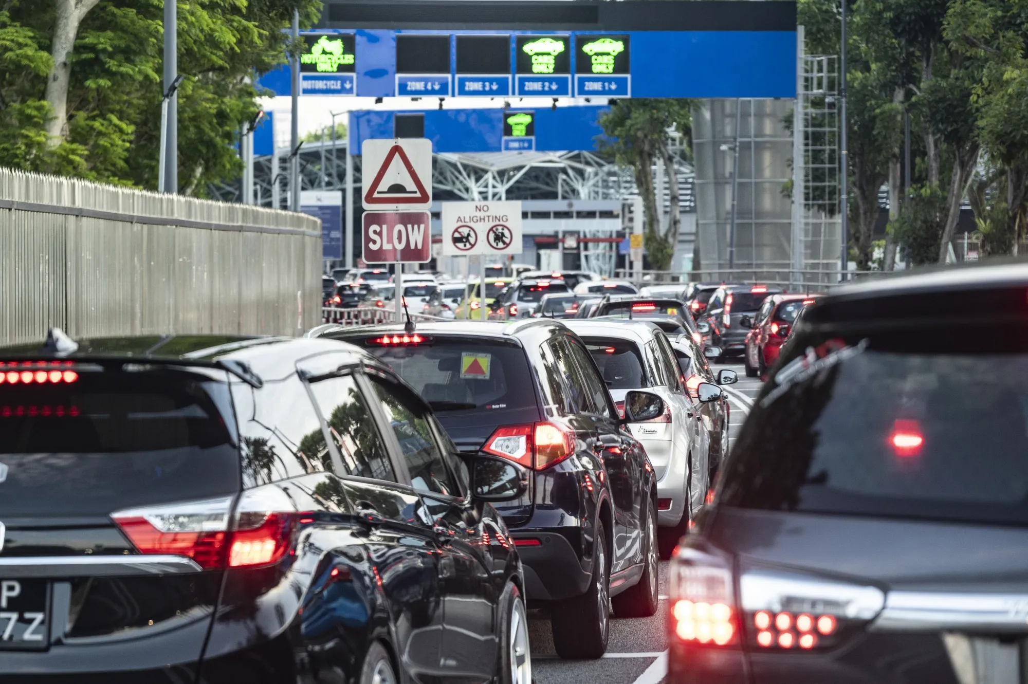 Causeway heavy traffic jam