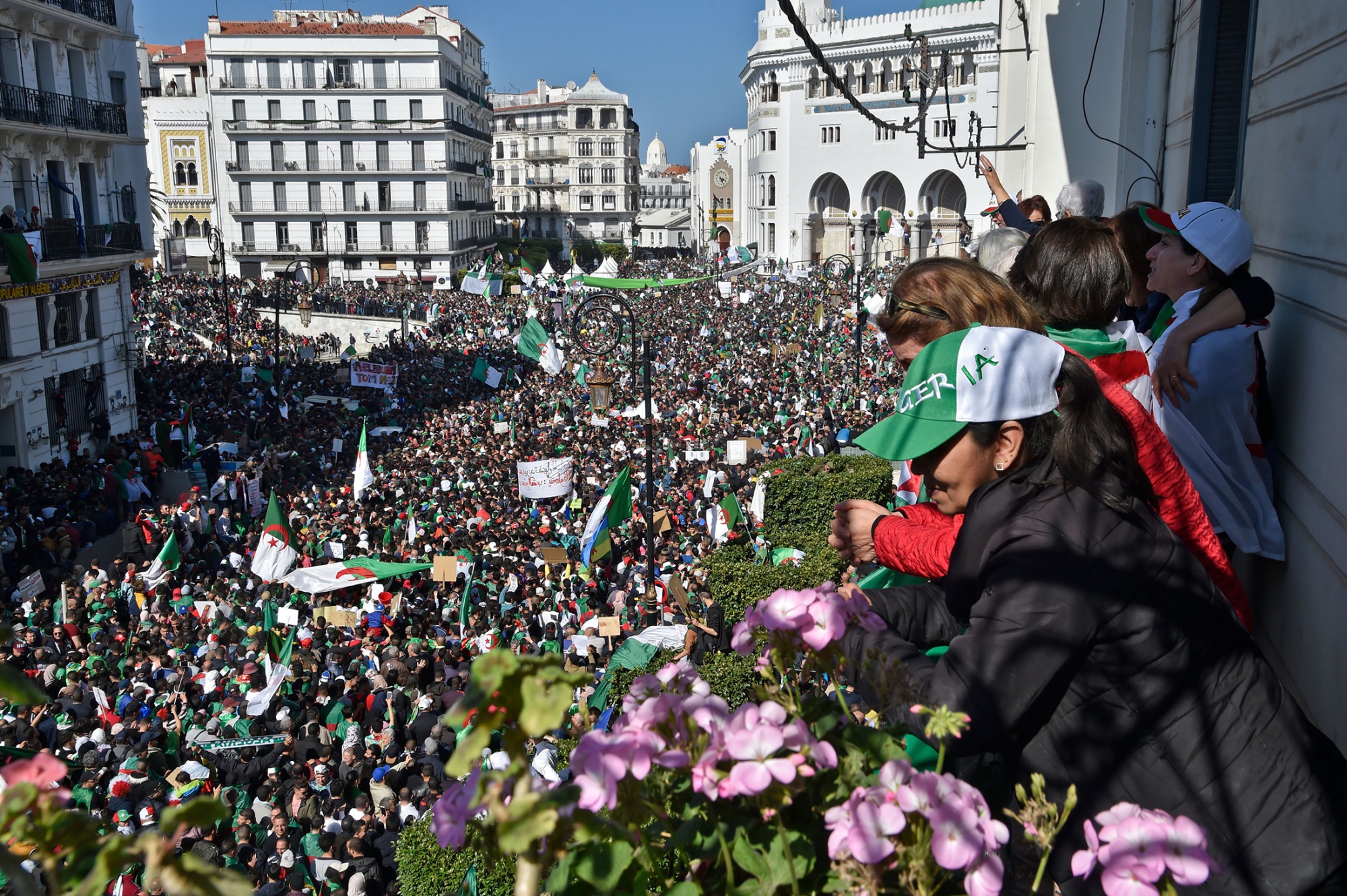 A demonstration against President Abdelaziz Bouteflika in&nbsp;Algiers on March 29.