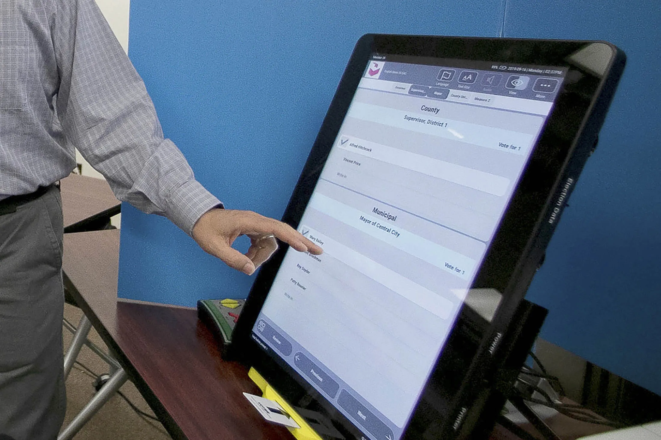 A Dominion Voting Systems machine.