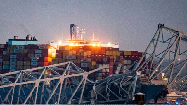 Baltimore Francis Scott Key Bridge Collapses After Being Hit By