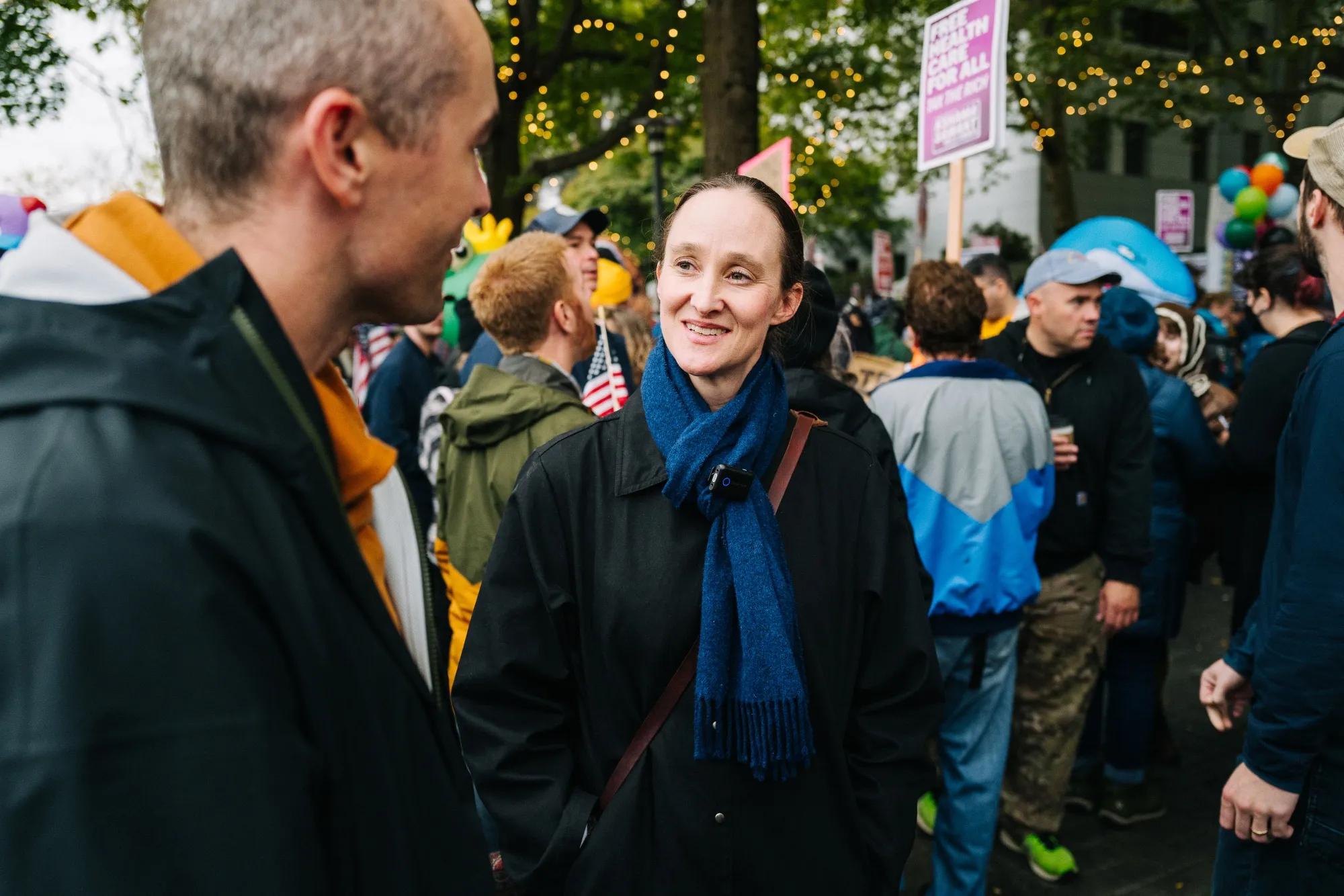 Katie Wilson at a campaign event on Oct. 18.