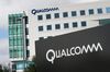 A logo sign outside of a facility occupied by Qualcomm in San Diego, California on January 30, 2016. Photo by Kristoffer Tripplaar *** Please Use Credit from Credit Field ***